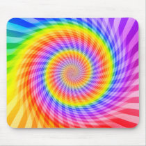 Colourful Spiral Design: Mouse Pads