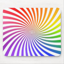 Colourful Spiral Design: Mouse Pad