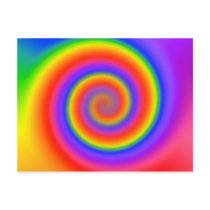 Colourful Spiral Design: Postcards
