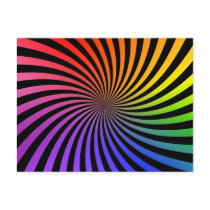 Colourful Spiral Design: Postcards