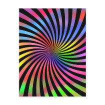 Colourful Spiral Design: Post Card
