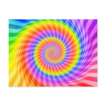 Colourful Spiral Design: Post Card