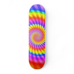 Colourful Spiral Design: Skateboard