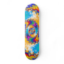 Colourful Spiral Design: Skateboard
