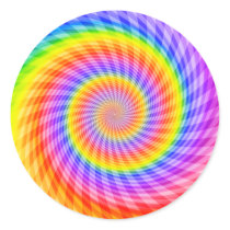 Colourful Spiral Design: Round Sticker