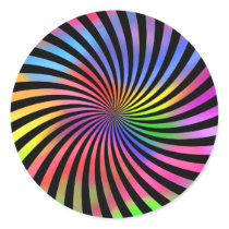 Colourful Spiral Design: Round Sticker