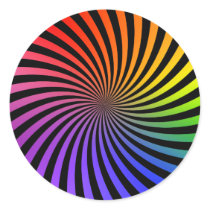 Colourful Spiral Design: Round Sticker