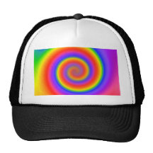 Colourful Spiral Design: Trucker Hats