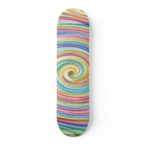 Colourful Spiral Pattern Skateboard