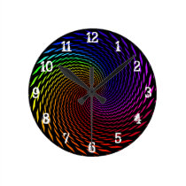 Colourful Spiral: Wall Clock wall clocks