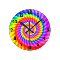Colourful Spiral: Wall Clock wall clocks
