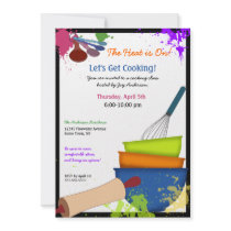 Colourful Splash Cooking Invitation