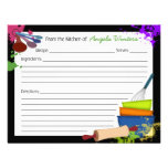 Colourful Splash Recipe Card Invitations