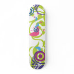 colourful spring butterfly garden vector art skateboards