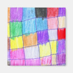 Colourful Squares Magnet