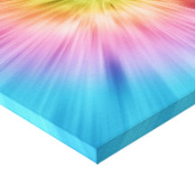 Colourful Starburst Tie Dye Gallery Wrap Canvas