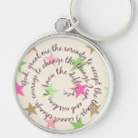 Colourful Stars Serenity Prayer Keychain