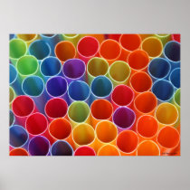Colourful Straws Poster
