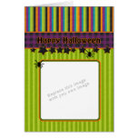 Colourful stripes - halloween colours and pattern greeting card