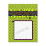 Colourful stripes - halloween colours and pattern post card