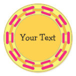 Colourful Stripes Pattern Round Sticker