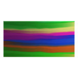 Colourful Stripes Photo Card