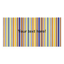 Colourful stripes customised photo card