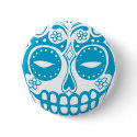 Colourful Sugar Skull buttons