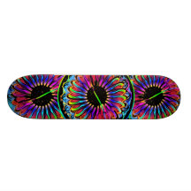 Colourful Sumi Style Abstract Board Skate Board Deck