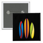 Colourful Surfboards Pinback Buttons