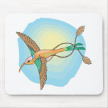 colourful swallow bird mousepads