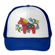 Colourful Swedish Dala Horse Hat
