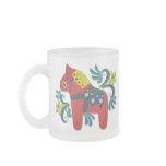Colourful Swedish Dala Horse mugs