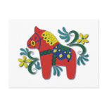 Colourful Swedish Dala Horse postcards