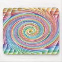 Colourful swirl pattern mousepad