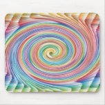 Colourful swirl pattern mousepad