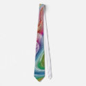 Colourful swirl patterned tie