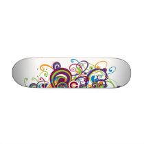 Colourful Swirl Skateboard Mini