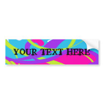 Colourful Swirls Bumper Sticker