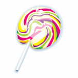 colourful swirly lollipop photo sculptures