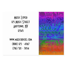 Colourful Symbols of Music Business Card