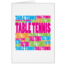 Colourful Table Tennis Greeting Card