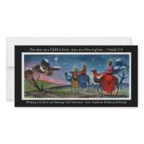 Colourful Travelers Flat Christmas Greeting Card