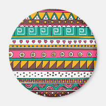 Colourful Tribal pattern Fridge Magnet