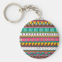 Colourful Tribal pattern Key Chains