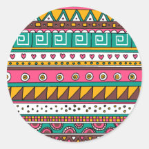 Colourful Tribal pattern Sticker