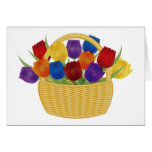 Colourful Tulip Flowers Card