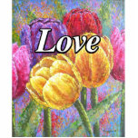 Colourful Tulips Flowers Painting Art - Multi photo sculptures
