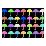 Colourful Umbrellas Greeting Card