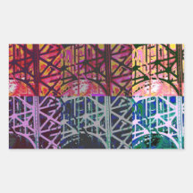 Colourful Urban Pattern Rectangle Sticker